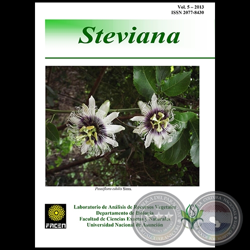 REVISTA STEVIANA - VOLUMEN 5 - AO 2013 - Publicacin del Herbario FACEN 